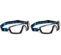 Bolle COBFSPSI Polycarbonate Cobra Spectacles with Anti-Scratch and Fog Lens, Clear (Pack of 2)
