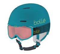 bollé - COMBO | Ski Helmet and Goggles | B-FUN JR ROCKET, Blue & Yellow Matte, Vermillon Cat 2, Extra Small, Snow Helmets, Unisex, Children