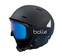Bollé - COMBO | Ski Helmet and Goggles | MUTE Black and White Matte S 52-55cm with MADDOX Black Corp Matte Azure Cat 2