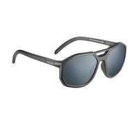Bolle Gafas de sol de montura completa - Slow de PC ahumada antirayaduras y antivaho Platinum - Montura Negra eco-sostenible de PC (poliamida de origen biológico) for Adults, Visual Comfort at the