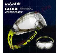 Bolle GLOBE Safety Goggles Vented Frame Anti-fog Anti-scratch Fit over Spectacle