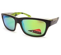 Bolle Jude Sunglasses Matte Black over Argyle Green/ Emerald Mirror Lenses 11990