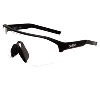 Bolle Lightshifter XL Wrap Designer Sunglasses in Matte Black/Clear Silver 144mm