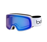 bollé NEVADA SMALL Black Corp Matte - Phantom+ Blue Semi-Polarized Photochromic Cat 1 to 3 - Snow Goggles - Small - Unisex