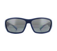 Bolle Rectangle Mens Matte Navy Petrol HD Polarized TNS Gun Sunglasses - Blue - One Size