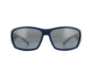 Bolle Rectangle Mens Matte Navy Petrol HD Polarized TNS Gun Sunglasses - Blue - One Size