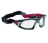 Bollé RUSHPFSPSI One Size "Rush+" Safety Spectacles with Foam Edge and Strap...