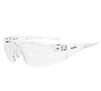 Bolle RUSHPSI Rush Glasses with Tipgrip PC Anti-Scratch and Fog Lens, Clear/Black