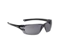 Bolle Safety 253-PR-40058 Prism Safety Eyewear with Shiny Black Rimless Frame and Smoke Anti-Scratch/Anti-Fog Lens, 180-Pair, Universal