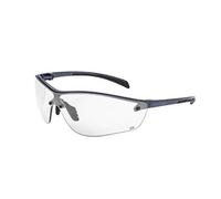 Bollé Safety 40237, Silium+ Safety Glasses PLATINUM®, Dark Gunmetal Frame, Clear Lenses
