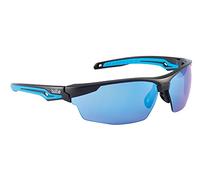 Bolle Safety 40304, Tryon Safety Glasses Anti-Scratch, Black/Blue Frame, Blue Flash Lenses, Black & Blue, Universal