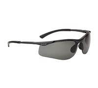 Bollé Safety - BSSI, Contour Eye Protection with Platinum Anti-Fog Coating, Matte Black Frame/Smoke Lenses