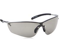 Bolle SILPSF Glasses Metal Frame with Tipgrip PC Anti-Scratch and Fog Lens, Smo