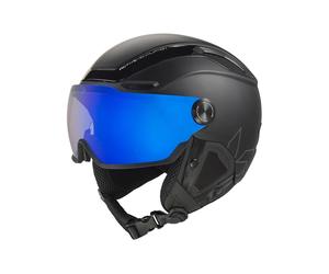 Bollé - Ski helmet with integrated visor/peak - V-Line Black Matte for Men - Size 52-55 cm Black 52-55 cm