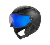 Bollé - Ski helmet with integrated visor/peak - V-Line Black Matte for Men - Size 55-59 cm Black 55-59 cm