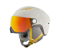 Bollé - Ski helmet with visor - V-Atmos Oatmeal Matte for Men - Size 59-62 cm - White White 59-62 cm