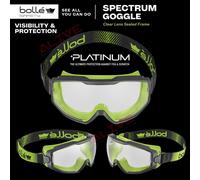 Bolle SPECTRUM Safety Goggles Platinum Anti-fog Anti-scratch Clear Lens Sealed