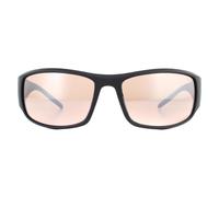 Bolle Wrap Mens Matte Black Metal Brown Phantom Gun Cat Sunglasses - One Size