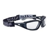 Bolle Tracker Safety Glasses, Clear, Smoke or Yellow Lens with Adjustable Strap