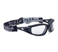 Bolle TRACPSI Tracker Glasses Nylon Frame Anti-Scratch and Fog Lens, Clear/Black