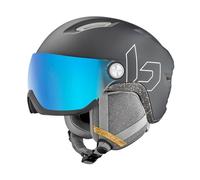 Bollé - Ski helmet with integrated visor/peak - V-Atmos Black Matte for Men - Size 59-62 cm - Grey Grey 59-62 cm