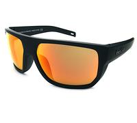 Bolle Vulture Sunglasses Matte Black with Brown Fire Mirrored Lenses 12664