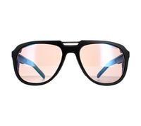 Bolle Wrap Mens Matte Black Phantom+ Polarized Photochromic Cobalt Sunglasses - One Size