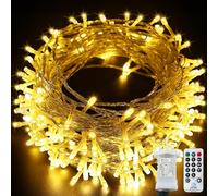Bollengold 220 LED Fairy Lights Plug in with Timer/8 Modes/Remote - 22M/72Ft Main Powered String Lights, Waterproof Outdoor/Indoor Christmas Lights for Party, Wedding, Bedroom, Decoration(Warm White)