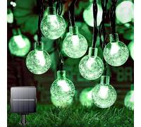 Bollengold 50 LED Solar String Lights Outdoor,5M Solar Powered Garden Lights with 8 Modes,IP65 Waterproof Crystal Ball Lights for Bedroom, Gift,Patio, Party (Green)