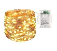 Bollengold Battery Fairy Lights, 12M 120LED String Lights, Copper Wire Lights Waterproof with 8 Modes Remote Control Timer for Wedding Party Christmas Decorations(Warm White)