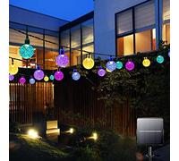 Bollengold Solar Lights Outdoor Garden, 50LED 7M/24Ft Solar Fairy Lights, 8 Modes Waterproof Solar Powered Globe Lights for Garden, Home, Yard, Party, Festival, Gazebo, Decoration(Multi-Coloured)