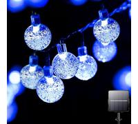 Bollengold Solar String Lights Outdoor 50 LED 25FT Garden Lights with 8 Mode, Waterproof Solar Fairy Lights for Party Yard Decorative (Blue)