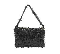 BOLLEY JOSS Women Sparkle Sequins Mini Purse Bling Evening Bags Wrist Clutch Handbag Glitter Triangle Purse, Dazzling Black, One Size