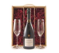 Bollinger Grand Annee Vintage Champagne 2015 with Two Riedel Crystal Champagne Flutes