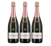 Bollinger Rosé NV Champagne | 12% ABV | 75cl | France (Pack of 3 Bottles (75cl))