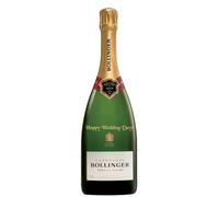 Bollinger Special Cuvee Champagne 75cl - Happy Wedding Day - Engraved Bottle