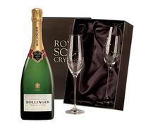 Bollinger Special Cuvee, Champagne 75cl with 2 Royal Scot Diamante Flutes 75cl 12% abv