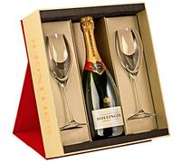 Bollinger Special Cuvee Champagne 75cl with Glass Flutes in a Bollinger Presentation Box - Ideas for Birthday, Wedding Anniversary, Business, Corporate