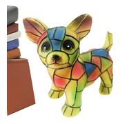 Bollisate Cat Series Art Night Light, Vintage Stained Glass Cat Lamp, Handmade Resin LED Animal Bedside Table Night Lights, Portable Cute Pet Themed Lamp with Warm Ambient Glow for Bed Living Room