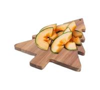 Bollisate Christmas Charcuterie Board | Wooden Charcuterie Board Kitchen Christmas Tree Cutting - Vegetable Decoration Serving Tray with Handle for Appetizer