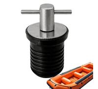 Bollisate Marine Drain Plug | Stainless Steel Kayak Drain Twist Plug | Rubber Sinking Prevention Tool, Marine Accessories for Sea, Reservoir, River, Lake
