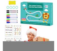 Bollisate Toddler Reusable Handwriting Workbook, Preschool Notebook Tracing Workbook, Concentration Training Handwriting Improvement, Easily to Store, Suitable for Preschool Education
