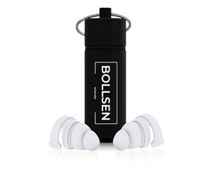 BOLLSEN Life+ Earplugs for Sleeping - Silicone Noise Cancelling Ear Plugs - 24 dB SNR Noise Damping - Comfortable for All Day & Night Wear - Easy Insertion & Removal - Durable & Reusable 100x (1)