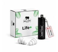 BOLLSEN Life+ Earplugs for Sleeping Snoring Side Sleepers Reusable Silicone 24dB