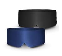 BOLLSEN Silk Sleep Mask for Men & Women - 100% Mulberry Silk Eye Mask, Ultra-Soft & Breathable, Adjustable, Total Blackout - Navy Blue, Rose Quartz, Triple Black - Single & Multi-Pack Options