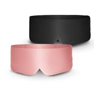BOLLSEN Silk Sleep Mask for Men & Women - 100% Mulberry Silk Eye Mask, Ultra-Soft & Breathable, Adjustable, Total Blackout - Navy Blue, Rose Quartz, Triple Black - Single & Multi-Pack Options