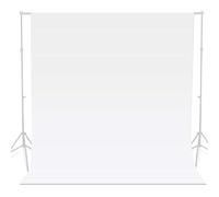 BOLLUMA 1.8x2.7m White Screen Background Photography Backdrop, 100% Cotton Muslin Machine Washable Collapsible Backdrop for Studio Product Portrait Shooting, Live Streaming, Zoom Meeting