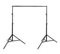 BOLLUMA 2x 2.9m Steel Spring Cushioned Light Stand with 1.2-3m Telescopic Backdrop Crossbar, Background Support System Kit for Muslin Paper Backdrop, Portrait Product Photography, Video Shooting