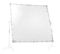 BOLLUMA 3.6x3.6m 12'x12' Photography Video Butterfly Overhead Diffuser with Frame Carry Bag, Collapsible Translucent Light Silk Scrim Lighting Diffusor for Large Item Video Photo Shooting