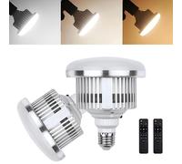 BOLLUMA 50W Photography LED Light Bulb, Bi-Color Dimmable E27 3000K-6500K, Photo Studio Bulb Video Light Photography Daylight Lamp for Studio Video Shooting Softbox Home Lighting, 2 Packs